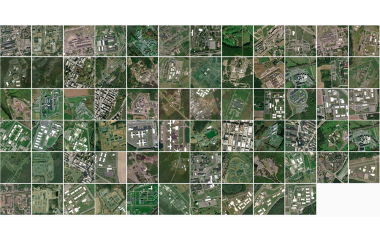 Grid layout of satellite aerial imagery of 26 prisons in New York State