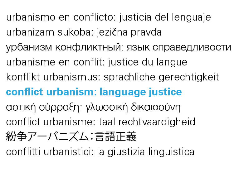 Conflict Urbanism Language Justice Cover