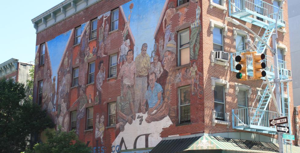 Hank Prussing and Manny Vega, The Spirit of East Harlem, mural (1973-78)