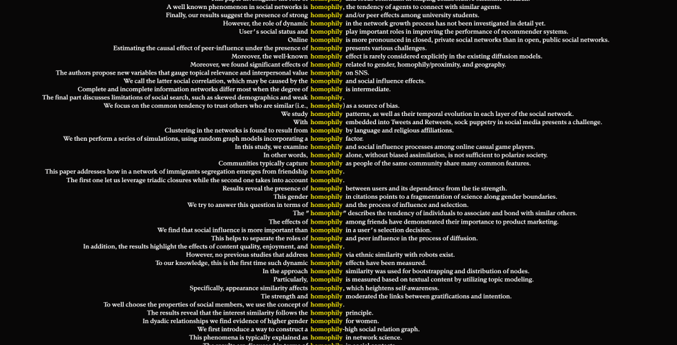 Homophily Concordance Detail