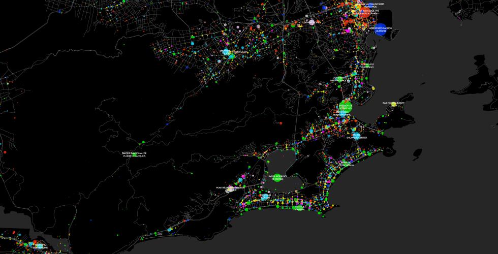 Foursquare venues and check-ins in Rio de Janeiro