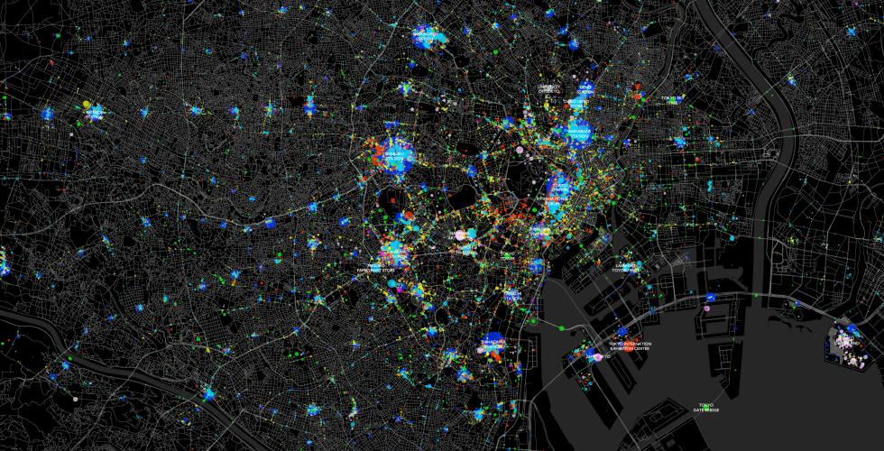 Foursquare venues and check-ins in Tokyo