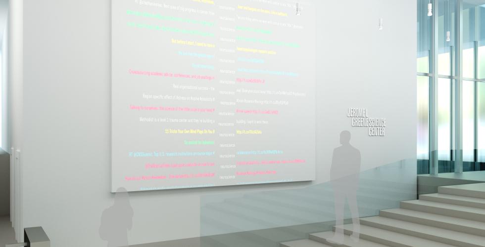 Media Channel: An interactive display wall for social media data.