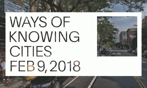 2018 Ways of Knowing Cities Poster